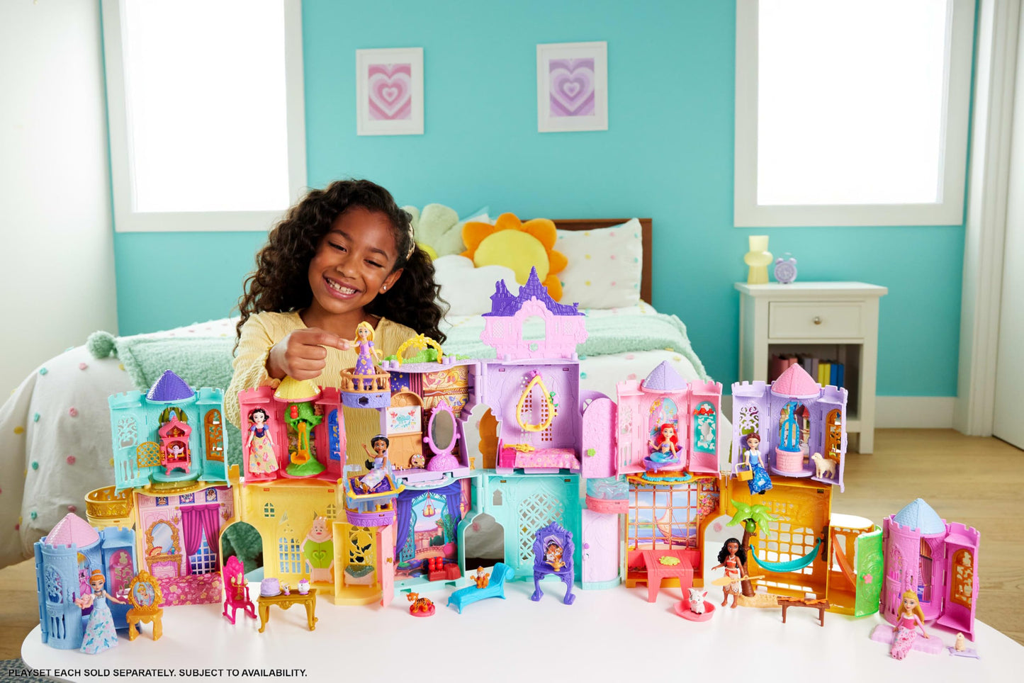 Mattel Disney Princess Toys, Rapunzel Storytime Stackers Doll House Tower with Rapunzel Small Doll, 1 Pascal Figure & 7 Accessories, Inspired by Movie