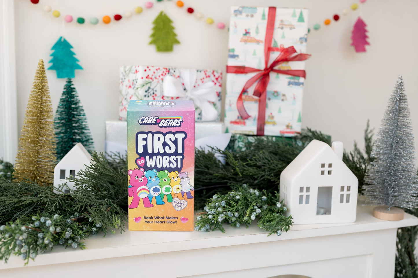 FIRST TO WORST: Care Bears Family Party Game - The Card Game About How Your Friends Rank Things for Kids, Stocking Stuffers, Family Game Night