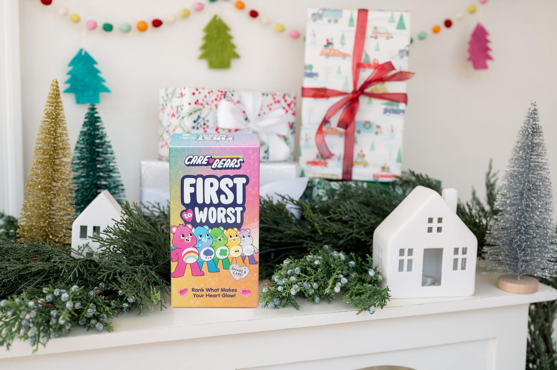 FIRST TO WORST: Care Bears Family Party Game - The Card Game About How Your Friends Rank Things for Kids, Stocking Stuffers, Family Game Night