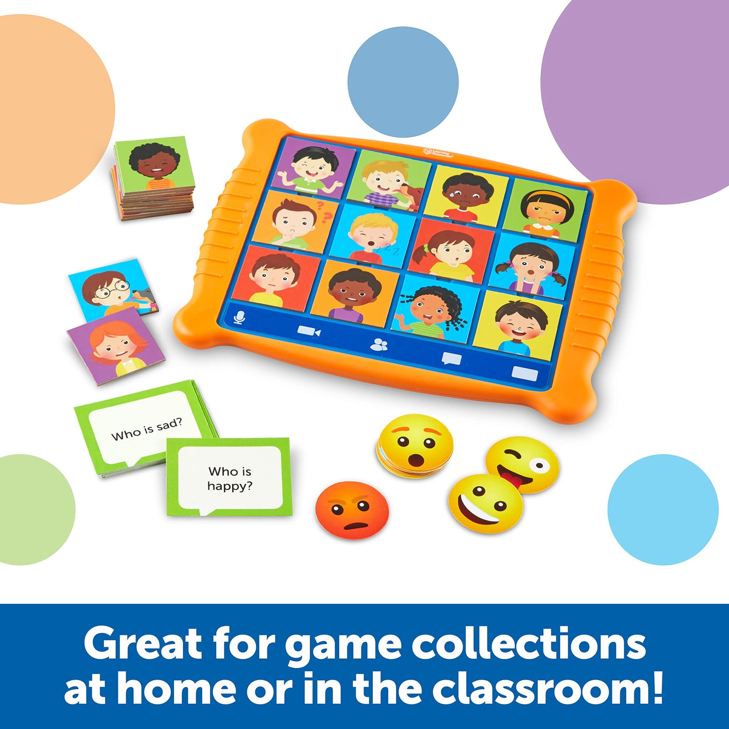 Who's Feeling What? ,Social Emotional Learning Games, Communication Games for Kids, Emotion Toys, Feeling Toys for Kids, 49 Pieces, Age 3+