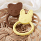 C.R. Gibson 100% Food Grade Silicone Bunny Baby Teether for Infants, 2.75" x 4.25", Multicolor