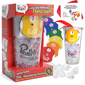 Really?! Games You Think You Know Me Fun Family Card Game for Adults Teens and Kids, 100 Question Cards with 500 Answers, Guessing Game with Number