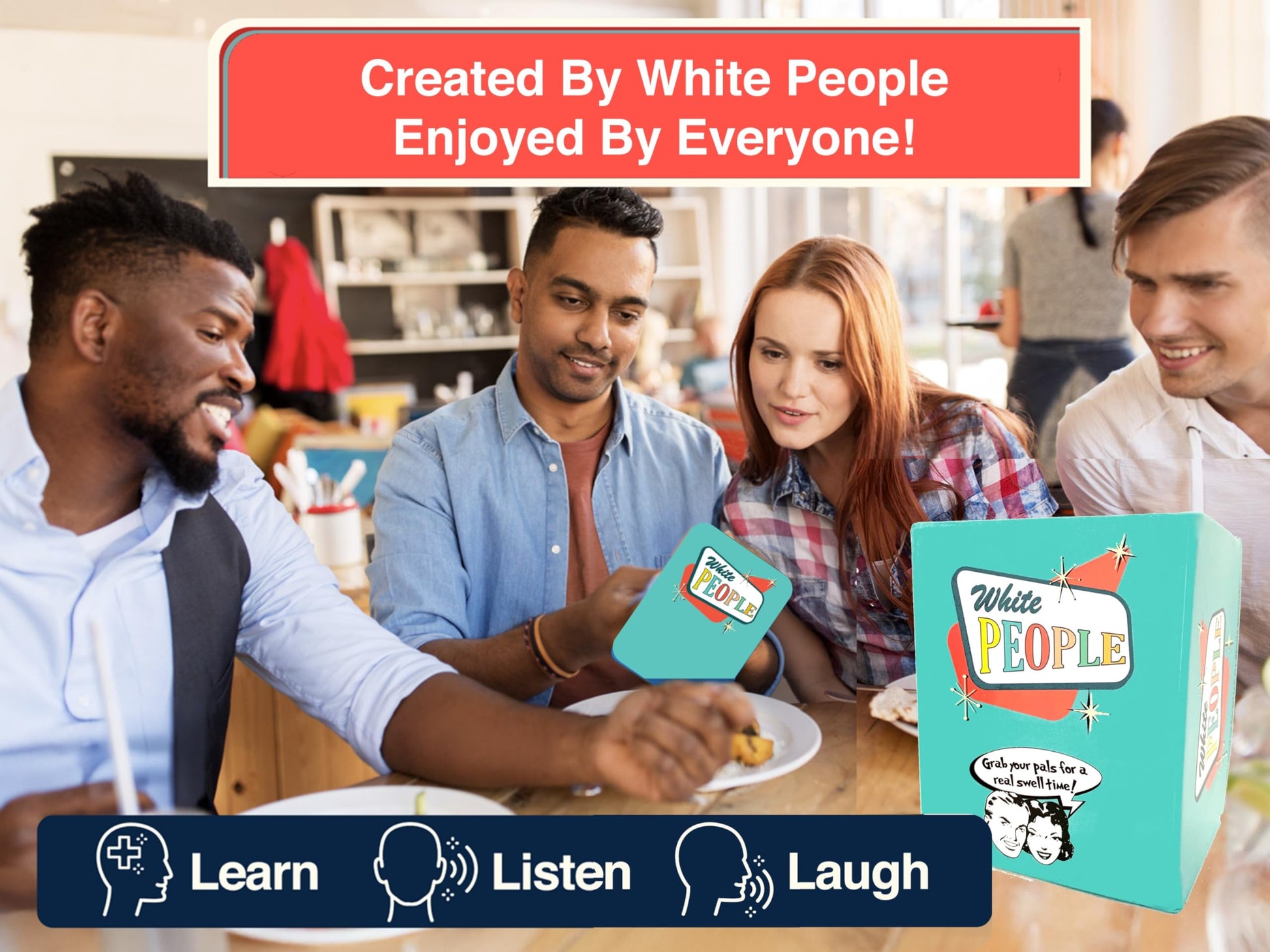 Whyte People The Game - Funny White Elephant Xmas Secret Santa Gift - Gag Gift - Americas Favorite Party Game