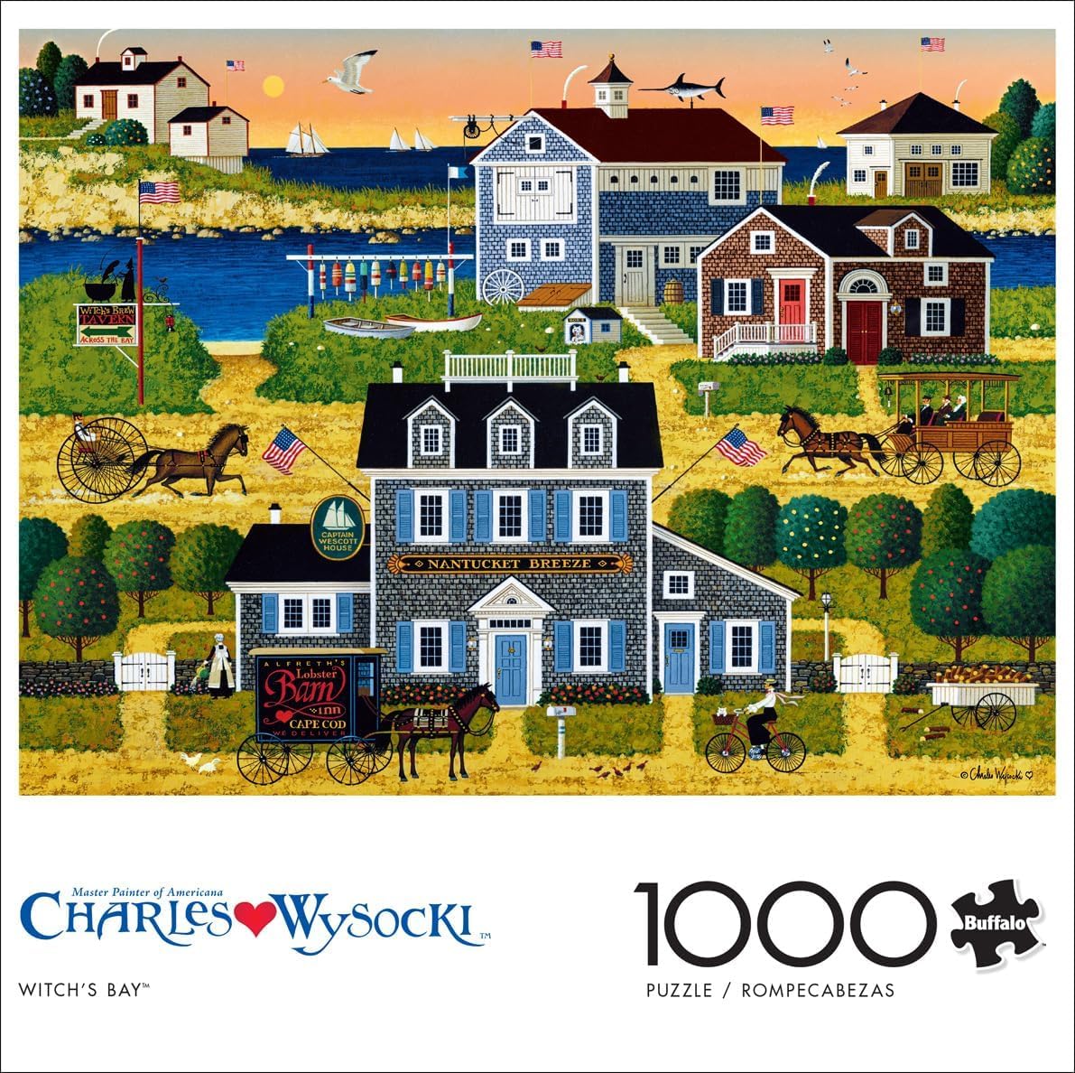 Buffalo Games - Charles Wysocki Witch's Bay - 1000 Piece Puzzle for Adults