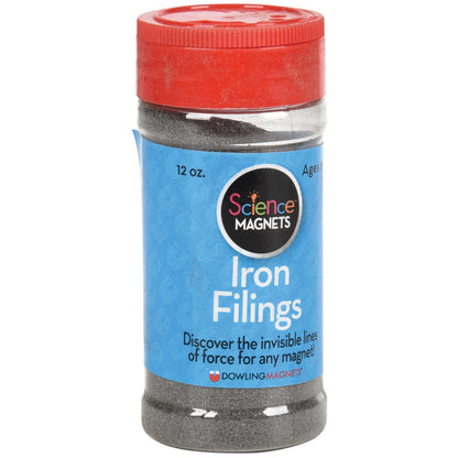 Iron Filings for Magnet Experiments - Magnetic Field Science Learning for Kids, STEM Classroom Supply, Hands-On Physics Activities
