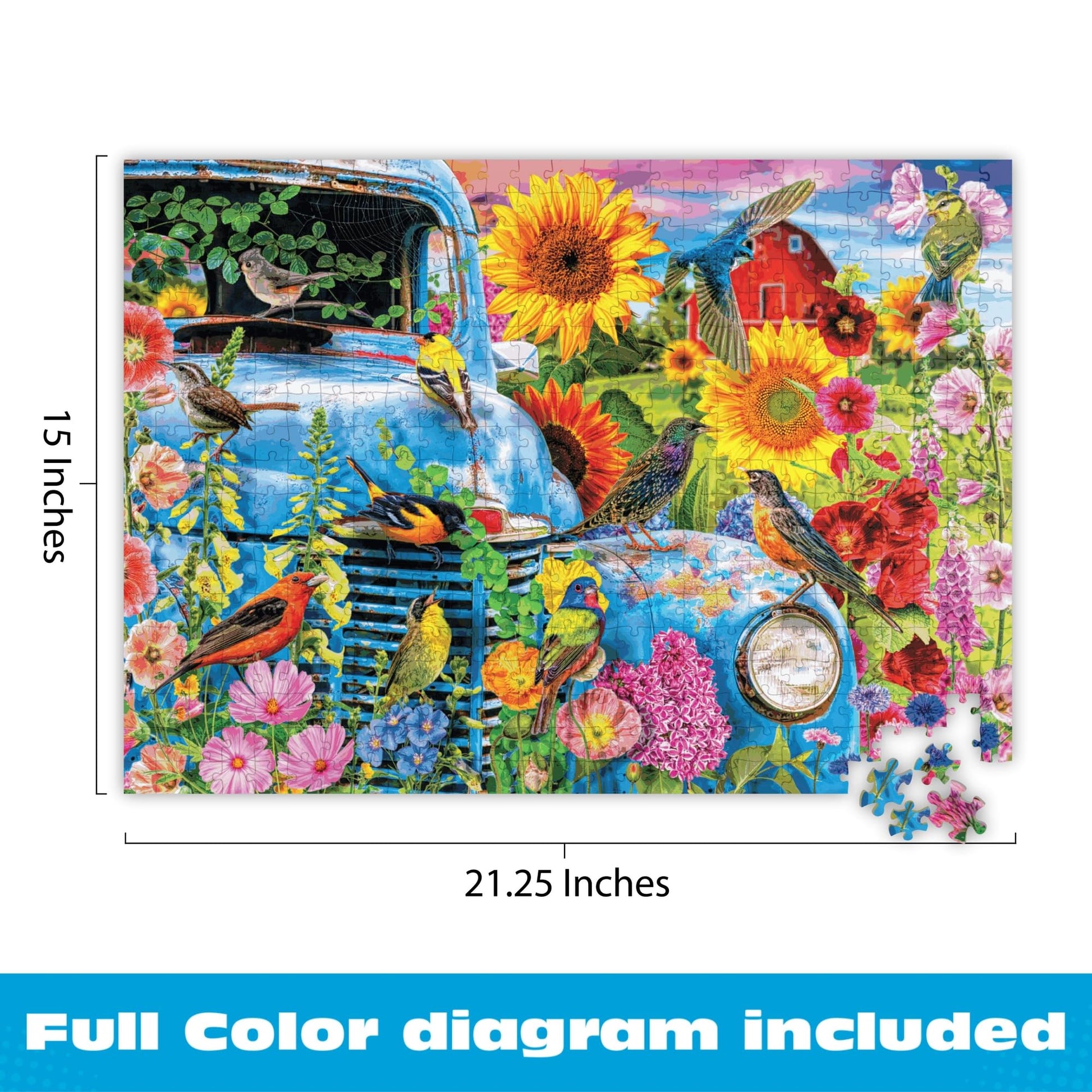 Buffalo Games - Songbirds on the Farm - 500 Piece Jigsaw Puzzle for Adults
