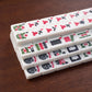 WonderTopia American Mahjong Set with Beige Navy Carrying Bag, 166 White Tiles, 4 All-in-One Color Racks and Pushers, Mahjong Tiles Set for Family