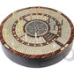 House of Cribbage - 10" Round Shape 4 Tracks Continuous Cribbage Board - Rosewood/Maple - Push Drawer with Score Marking Fields for Skunks, Corners