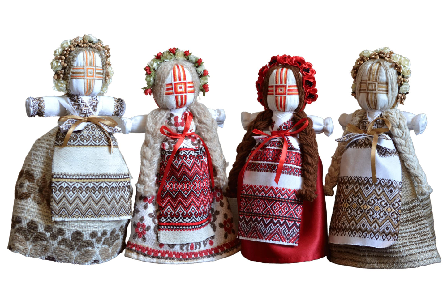 BraveUA 14'' Authentic Ukrainian Motanka Doll on Wooden Base || Collectible Doll || Slavic Design Traditional Ukrainian Doll || Handmade Traditional