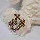 KINNEX COLLECTIONS SINCE 1997 12" Mi Bautizo Teddy Bear with Dress (Centerpiece) ~ B09631B-2 (Ivory)