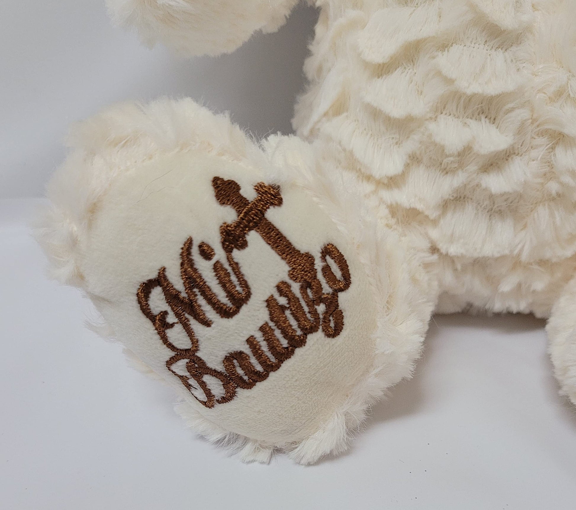 KINNEX COLLECTIONS SINCE 1997 12" Mi Bautizo Teddy Bear with Dress (Centerpiece) ~ B09631B-2 (Ivory)