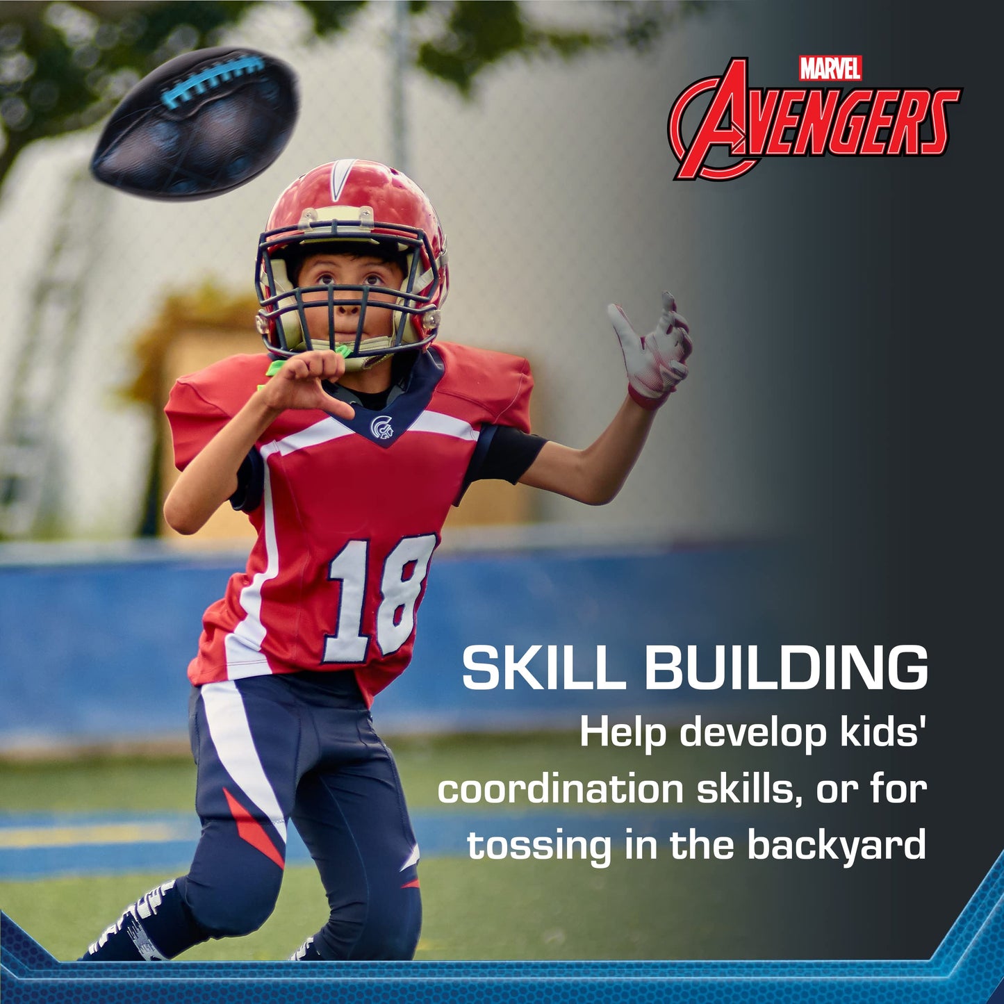 Capelli Sport Marvel Avengers Black Panther Youth Football, Small Mini Junior Futbol for Kids, Size 6, Black