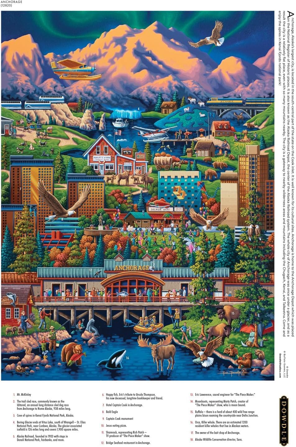 Buffalo Games - Eric Dowdle - Anchorage - 1000 Piece Jigsaw Puzzle for Adults -Challenging Puzzle Perfect for Game Nights - Finished Size is 26.75 x