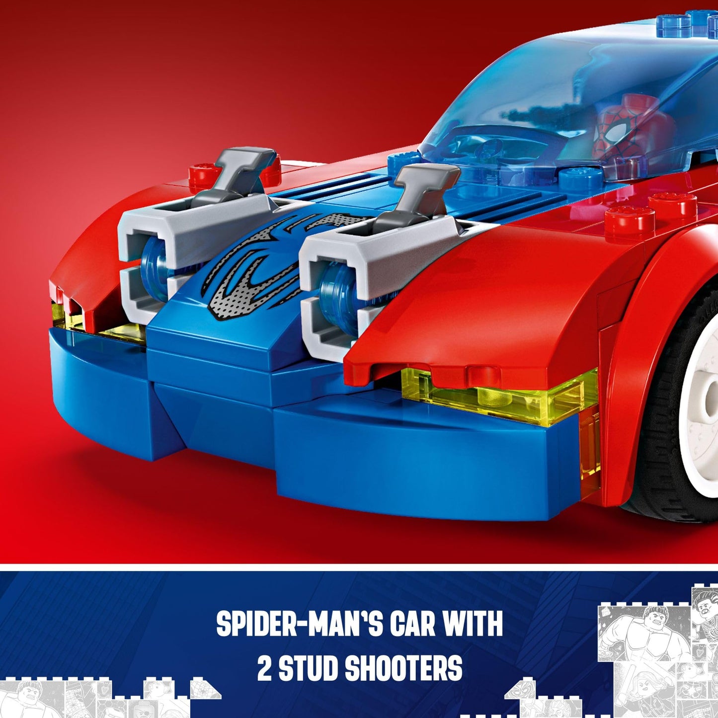 LEGO Marvel Spider-Man Race Car & Venom Green Goblin, Marvel Building Toy for Kids with Ghost-Spider Minifigure and Buildable Race Car Toy, Spider-Man