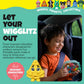 Wigglitz Foodz 25 Pack with Storage Pouch - 25 Collectible Wiggly Fidget Toys - Award-Winning, Plant-Based, Made in USA - Foodz Series Characters for