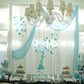 EONNCNT Happy Birthday Cake Topper - Light Blue Glitter Birthday Party Cake Decoration Supplies, Photo Booth Props