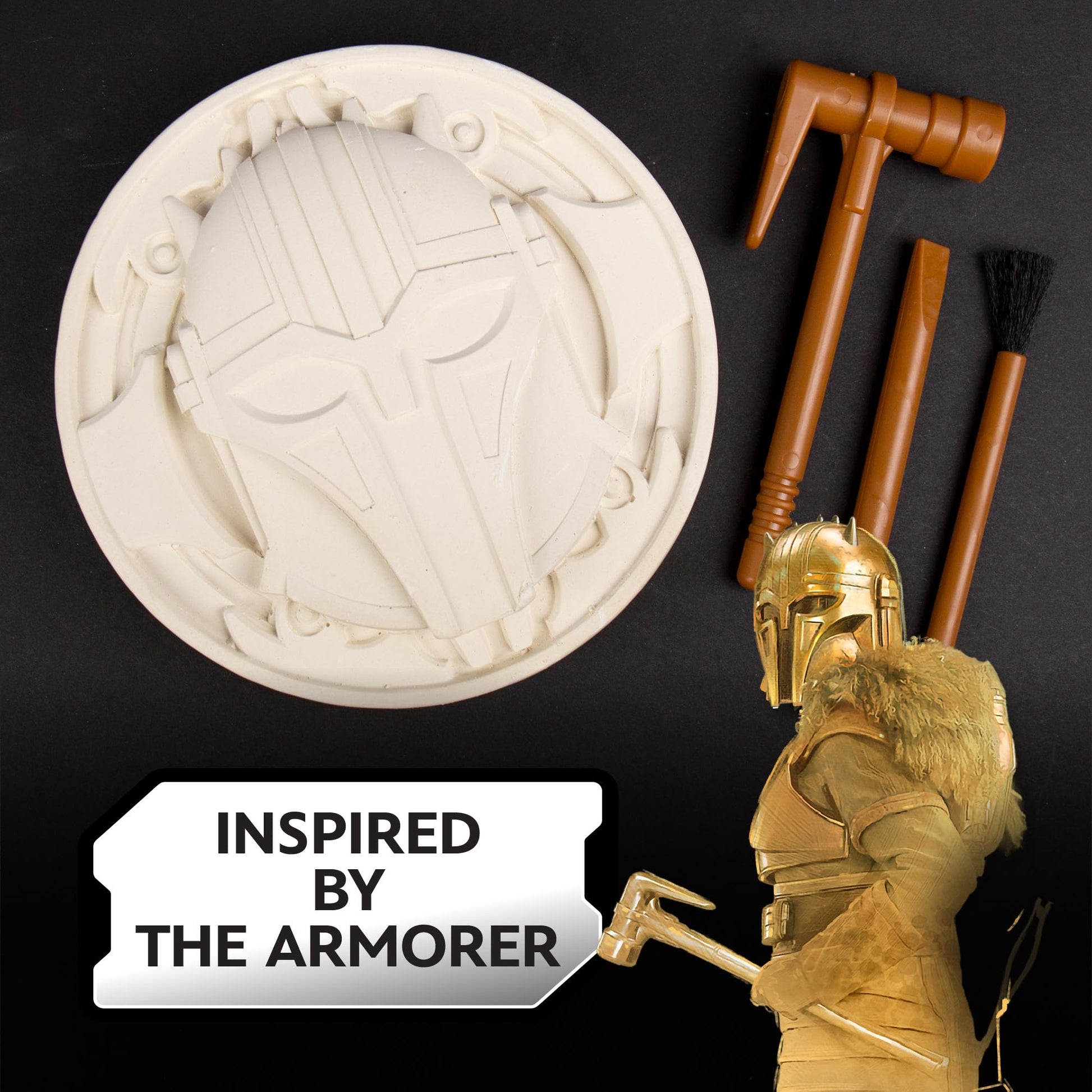 STAR WARS The Armorer Gemstone Dig, Reveal 8 Real Gemstones Inside The Armorer's Helmet, Including Amethyst, Quartz, Red Agate, Toys, Science Kits for