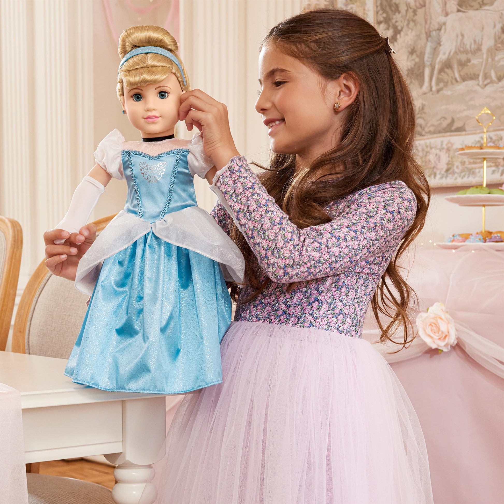 American Girl, Disney, Princess Cinderella, 18-inch Doll, Blonde Hair, Blue Eyes, Includes Accessories, Ages 6+