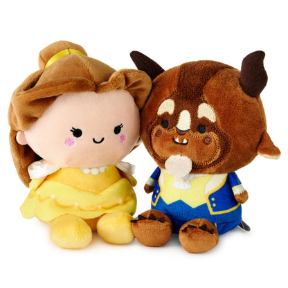 Hallmark Disney Beauty and The Beast Better Together Magnetic Plush Toy with Sound, Set of 2 (Belle and Beast) 5.25", Gift for Kids, Teens, Fans