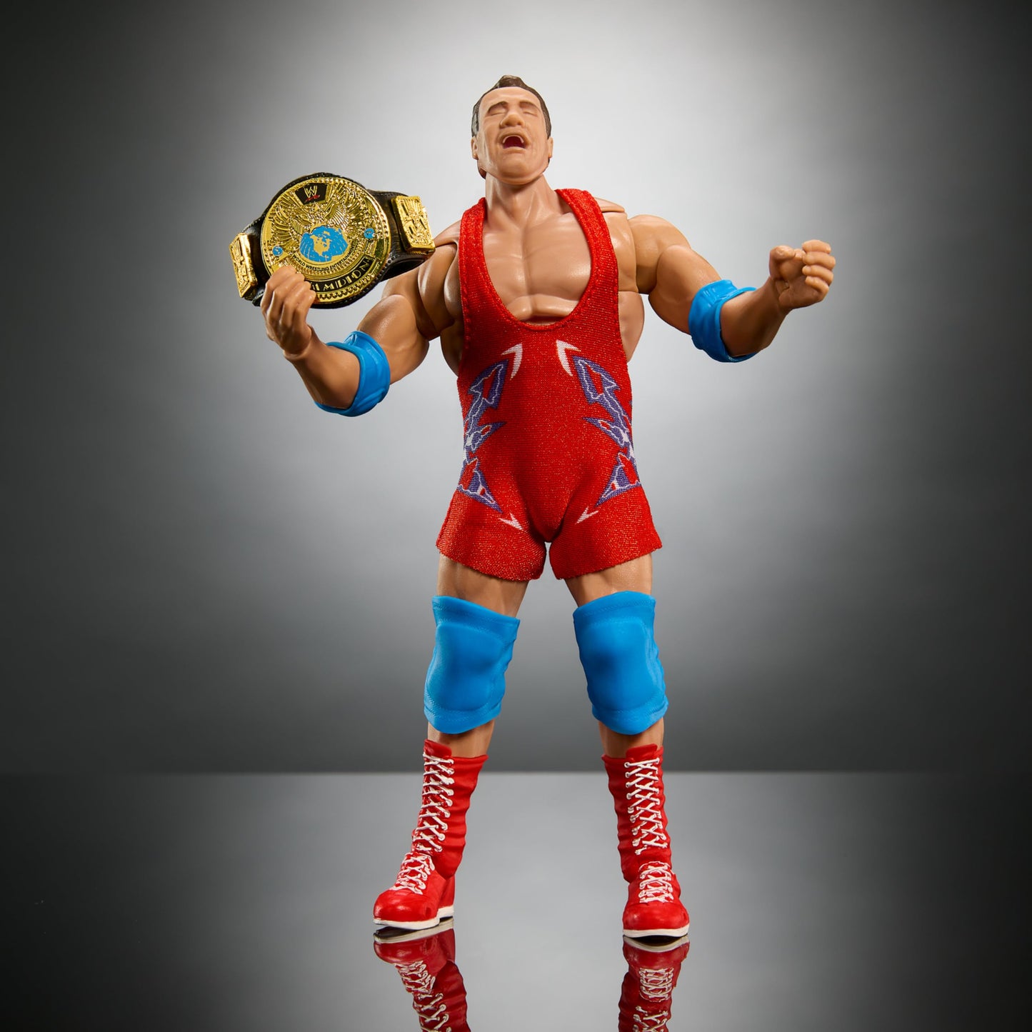 Mattel WWE Ultimate Edition Action Figure & Accessories, 6-inch Kurt Angle Collectible Set, Swappable Heads & Hands, Entrance Gear & 30 Articulation