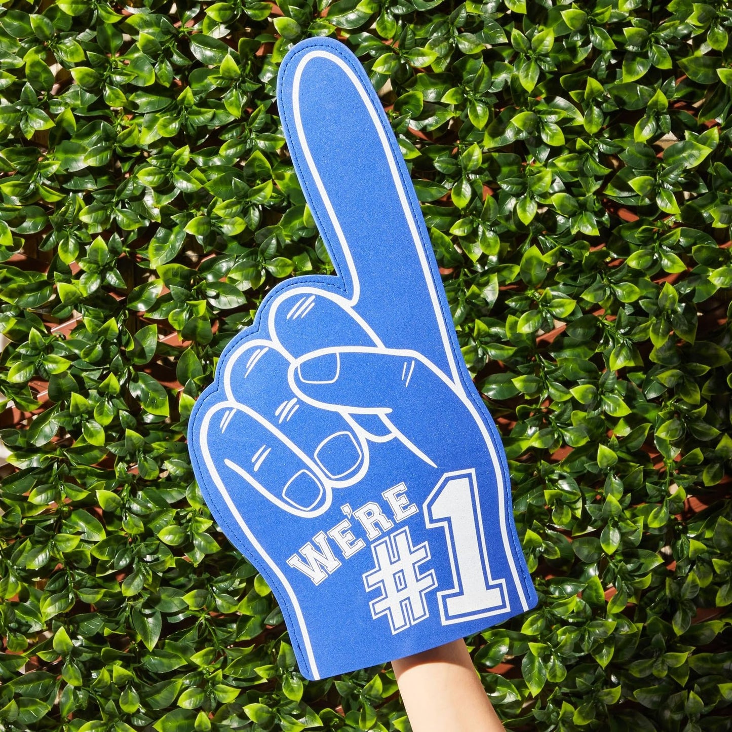 Okuna Outpost Blue Foam Finger - Lightweight Grip & Blue Sports Fan Accessories - Portable Design & Sports Party Favors - Two-Pack & Number One Fan