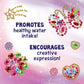 MindWare Cute & Custom Gem Water Bottle Decorating Kit, DIY Craft Activity with Stainless Steel Bottle and Gem Stickers, Creative Personalization Toy