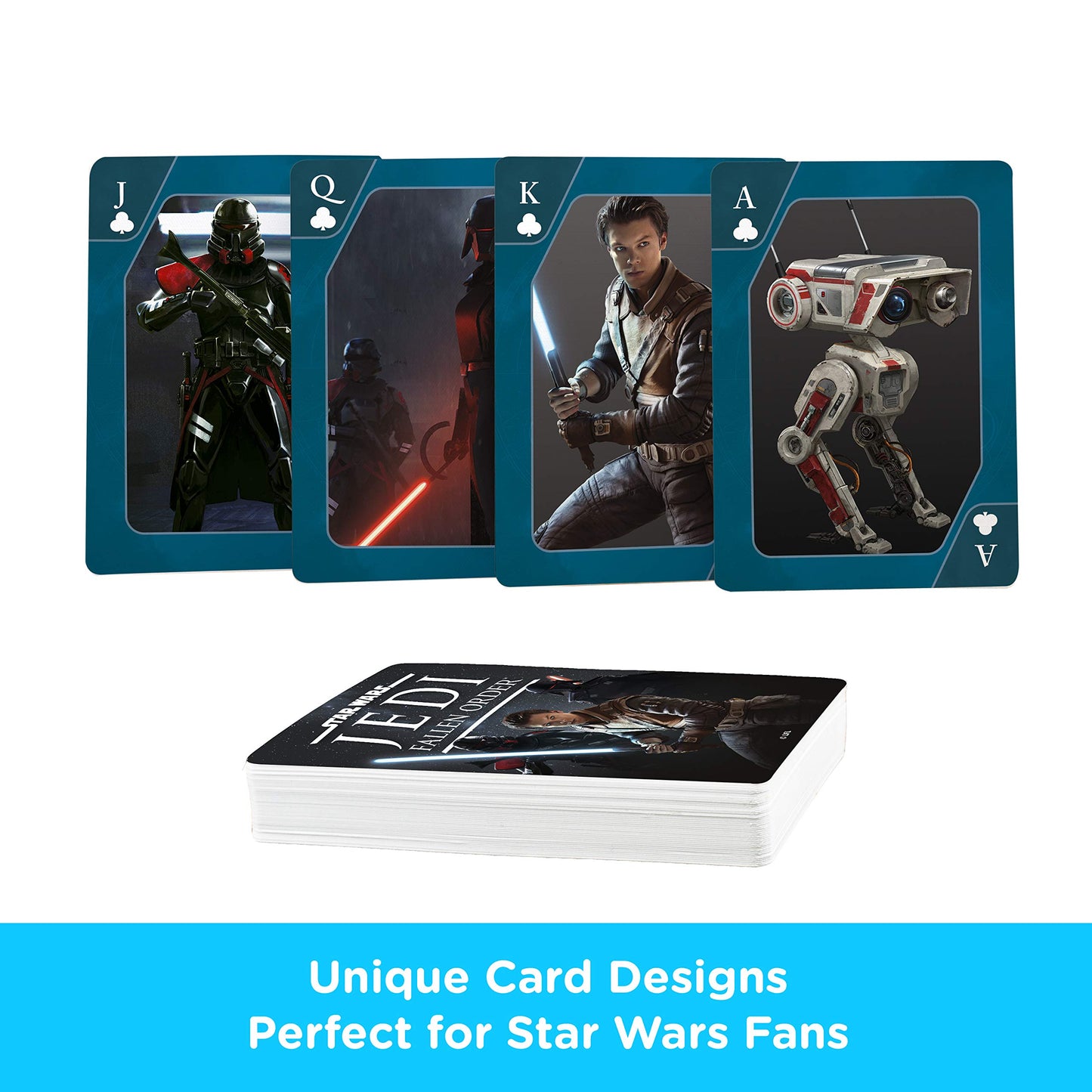 AQUARIUS Star Wars Playing Cards - Jedi Fallen Order Deck of Cards for Your Favorite Card Games - Officially Licensed Star Wars Merchandise