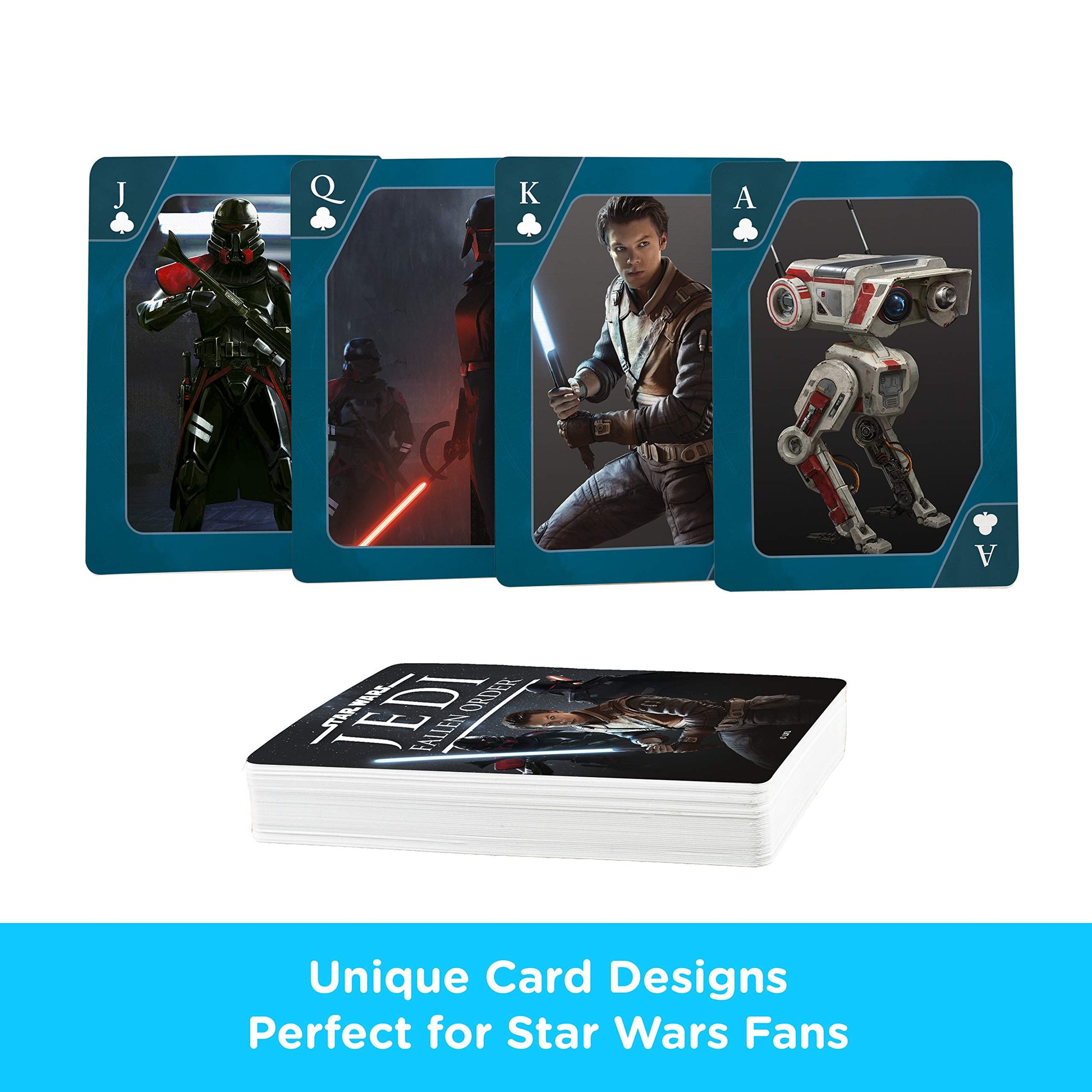 AQUARIUS Star Wars Playing Cards - Jedi Fallen Order Deck of Cards for Your Favorite Card Games - Officially Licensed Star Wars Merchandise