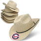 Podzly Straw Cowboy Hats 12 Pack - 24" Circumference Western Style - Plain