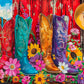 SUNSOUT INC - Country Boots - 500 piece Jigsaw Puzzle for Adults by Artist: John Stewart - Finished Size 18" x 24" - MPN# 77194