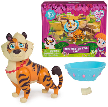 Vida the Vet, Feel Better Koa Pack with Koa Action Figure, a Cast and a Recovery Cone Accessory, Kids Toys for Girls & Boys Ages 3 and up