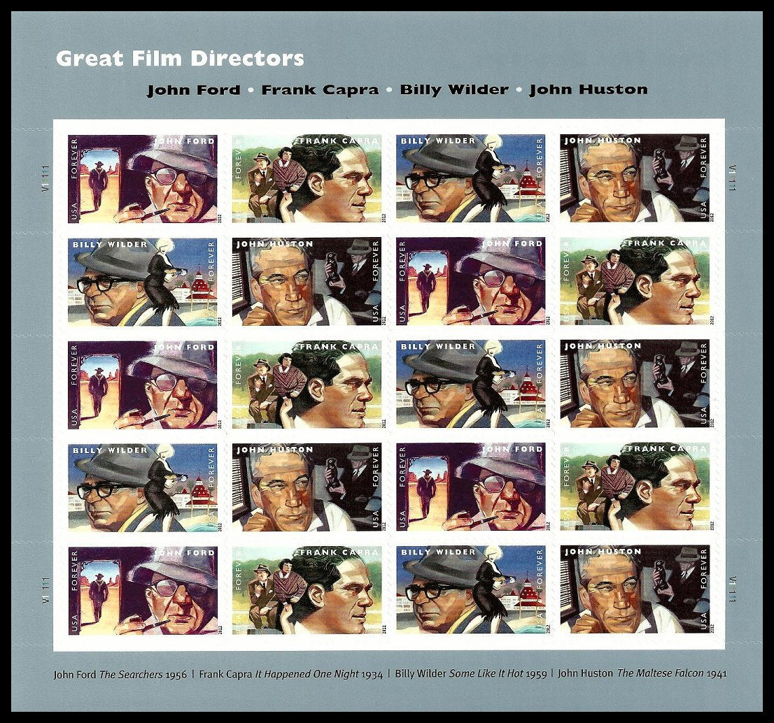 Great Film Directors Sheet of 20 Forever Stamps Scott 4668-4671