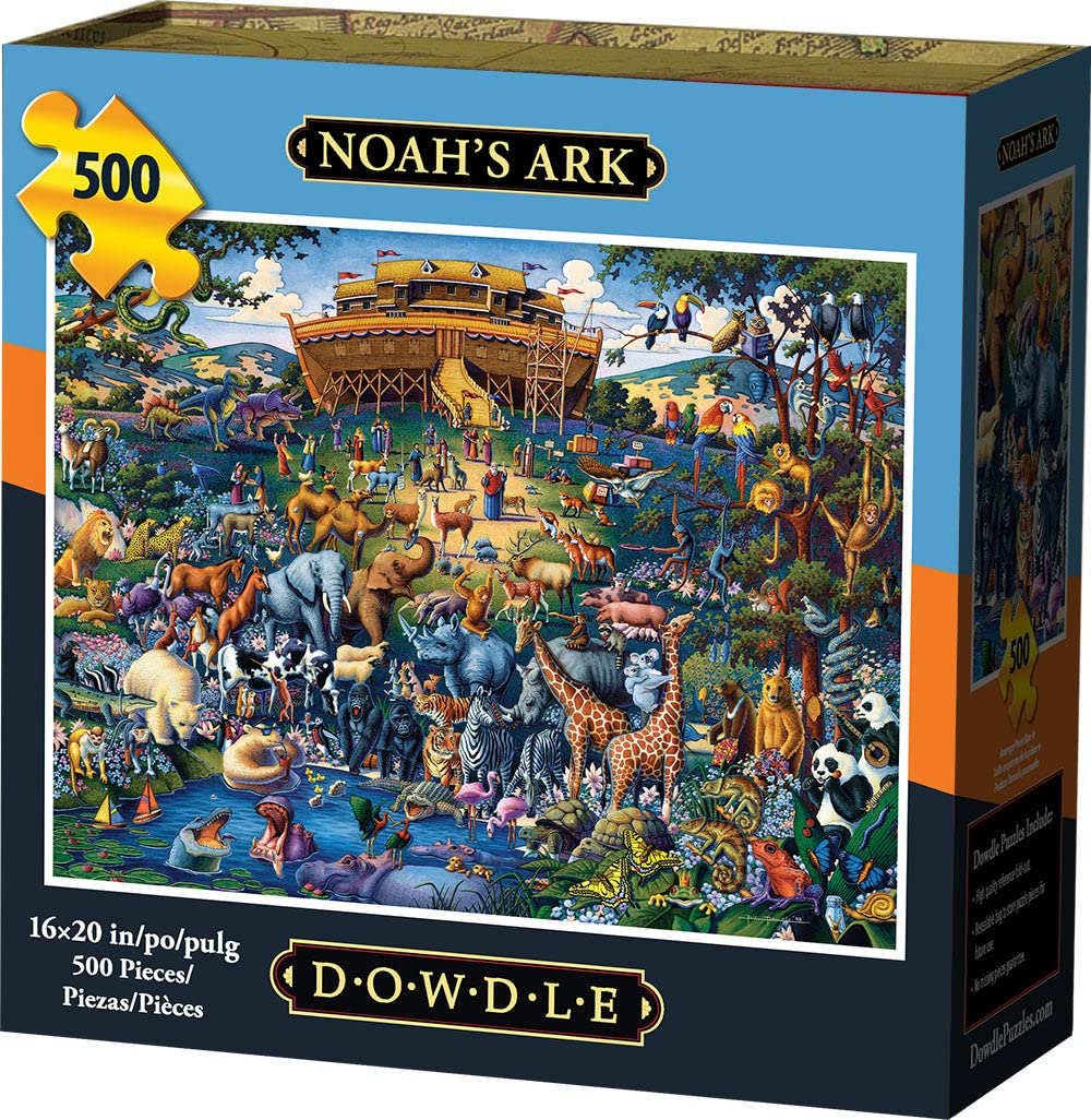 Dowdle Folk Art Puzzles - Noah's Ark Puzzle, 500 Pieces