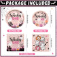 Yavxzvbw 144Pcs Spooky One Birthday Decorations Girl Pink Halloween Plates and Napkins Halloween 1st Birthday Party Decorations for Halloween Birthday