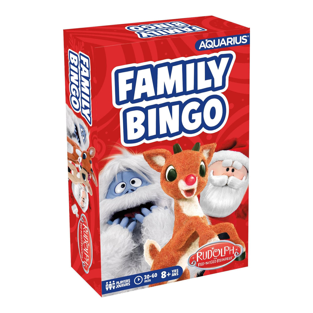 Aquarius Rudolph The Red-Nosed Reindeer Family Bingo - Officially Licensed Holiday Party Game Ages 8+, 2-18 Players - for Kids, Teens, and Adults
