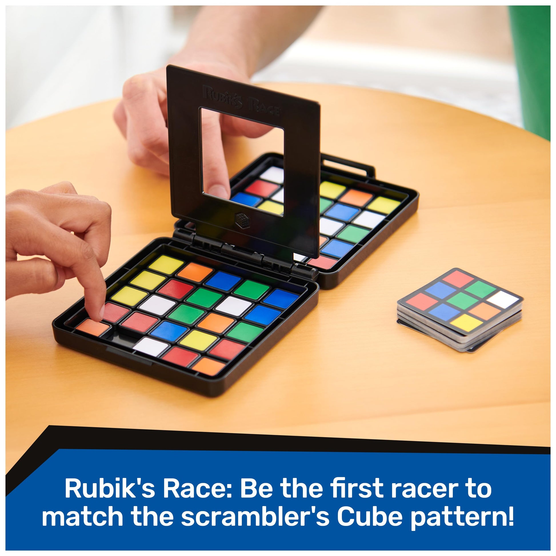 Rubik’s Cube, Pack & Go, 3-Pack Bundle of Games, Race, Flip, Capture, 2 Players, Amazon Exclusive, Problem-Solving Strategy Games, Travel-Sized