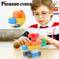 PicassoTiles Magnet Cube Building Blocks 1.2" 3CM Magnetic Cubes Toy Construction Building Educational Sensory Toys with Idea Booklet for School