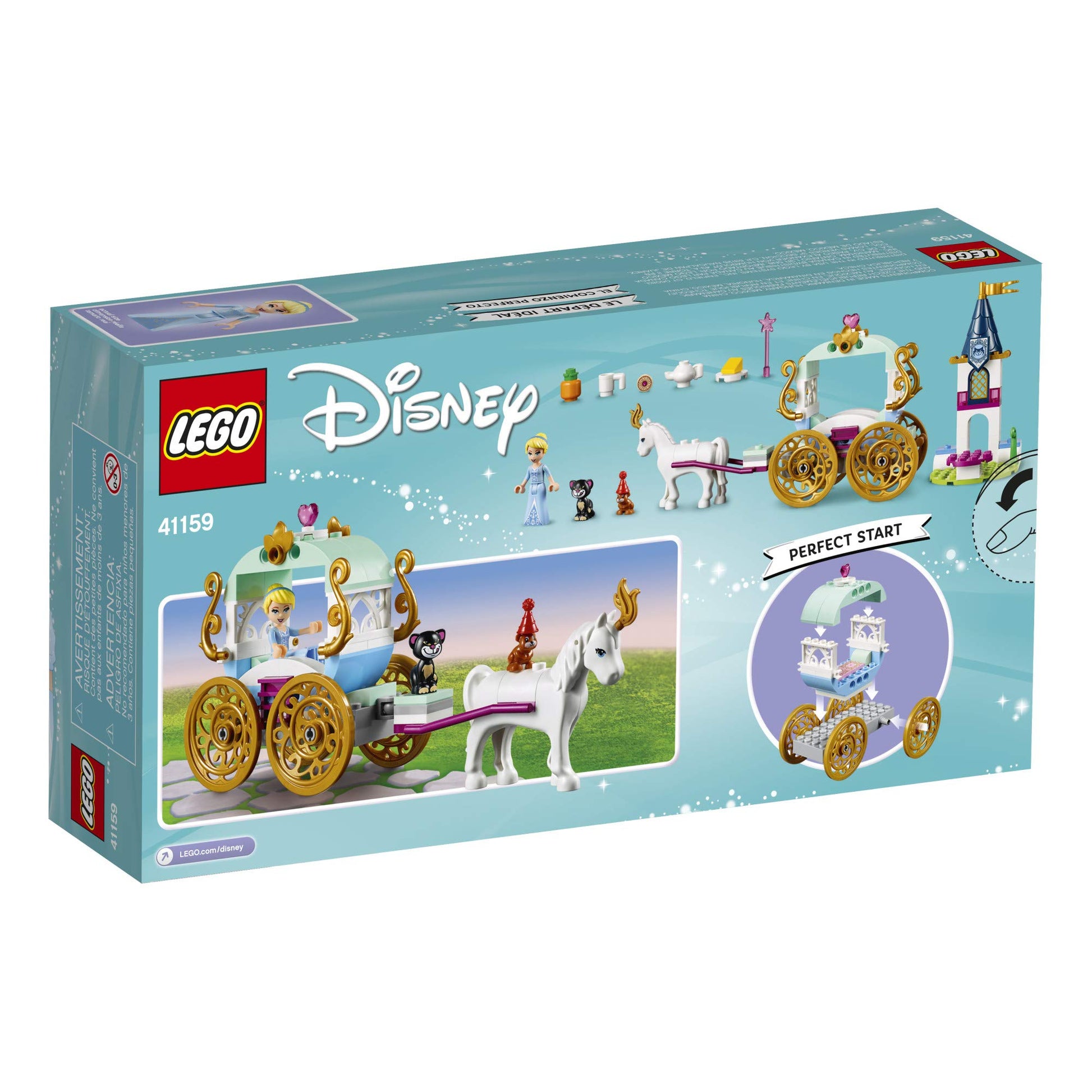 LEGO Disney Cinderella’s Carriage Ride 41159 4+ Building Kit (91 Pieces)