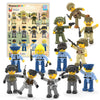 Picasso Toys Magnetic Action Figures Character Law Enforcement for Construction Building Block Tiles Toy Set Magnet Expansion Variety Pack Educational