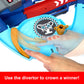 Mattel Disney and Pixar Cars Playset with 2 Toy Cars, Lightning McQueen & Francesco Bernoulli, GRC Jumping Raceway Track Set with Kid-Powered Booster