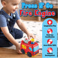 Small World Toys Fire Truck Toy: Interactive Press-to-Go Fire Trucks for Toddlers 1-3, Pretend Play Rescue Vehicle, Fire Engine Toy Gifts for Boy