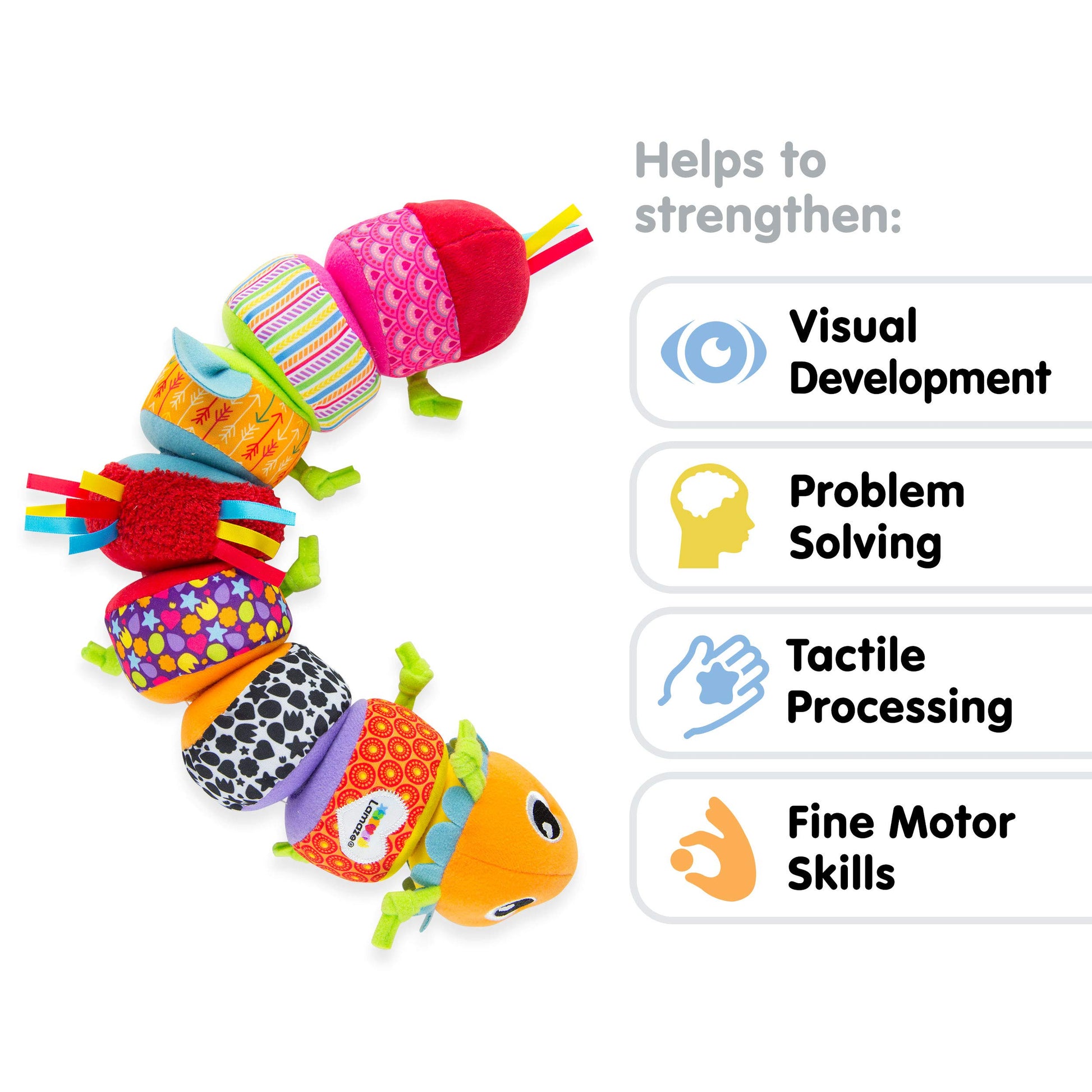 Lamaze Mix & Match Plush Toy Caterpillar Baby Toy Puzzle For Sensory Play