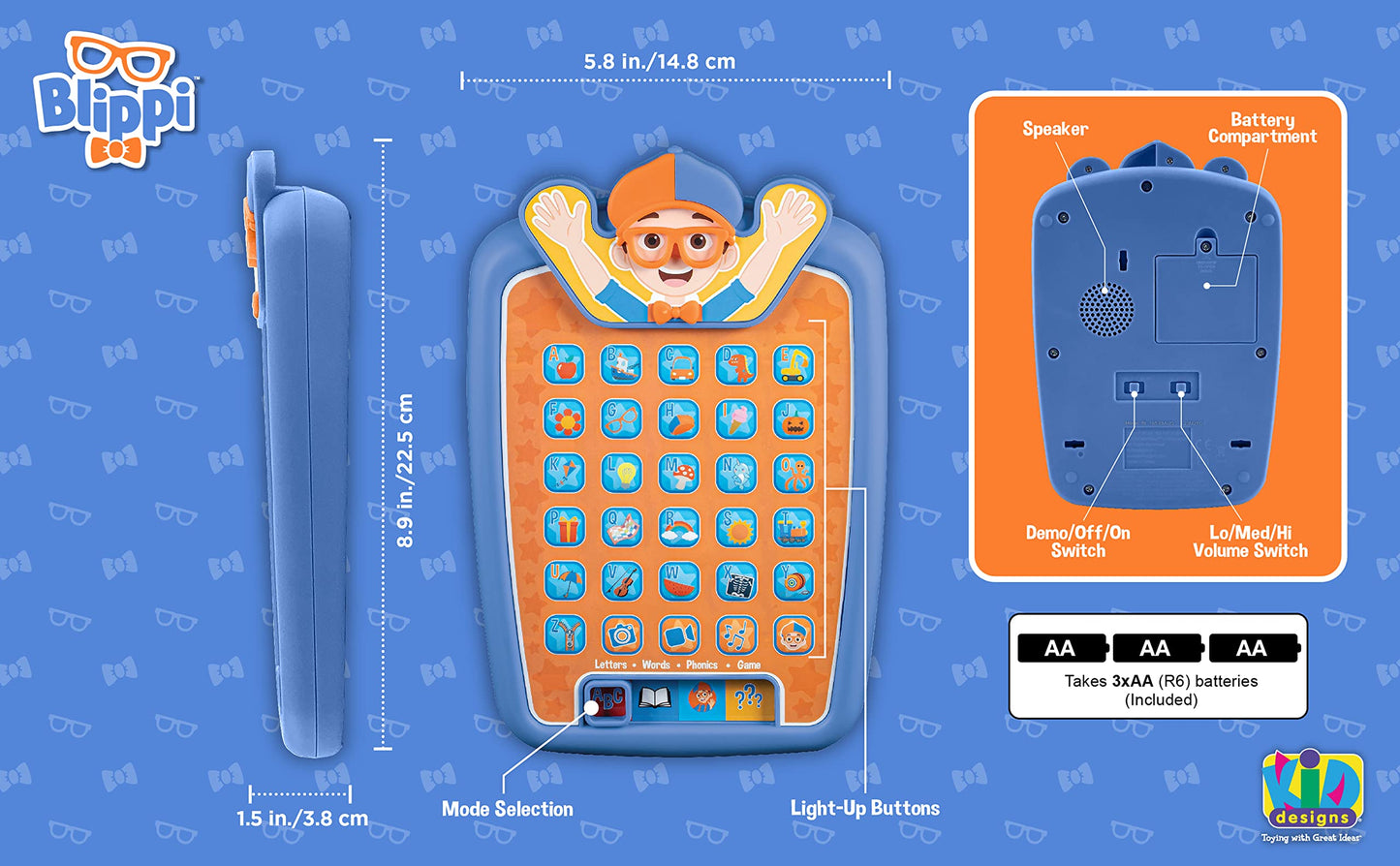 Blippi Kids Tablet with Preschool Learning Games, Toddler Toys Blippi Toys