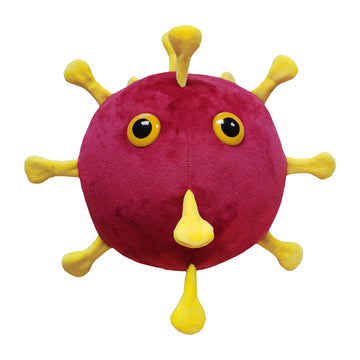 Gigantic COVID Plush 16” - Soft Pillow Sized Plush Features Signature Spike Proteins, Great Gift for Scientists, Educators and Healthcare Workers