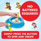 Lollipop Paw Patrol Spin Art for Kids - Paper Spinning Machine, Paint Spinner Station & Spiral Arts Kit with Frame, Blue