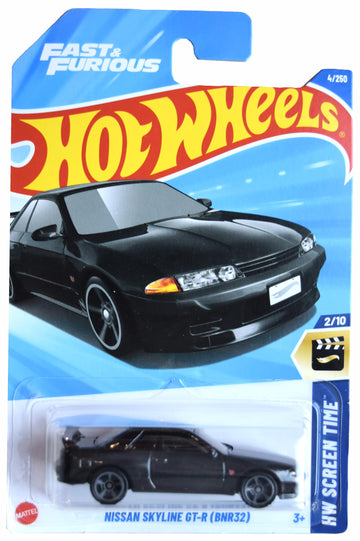Hot Wheels Nissan Skyline GT-R (BNR332), HW Screen Time 2/10 [Black] 4/250
