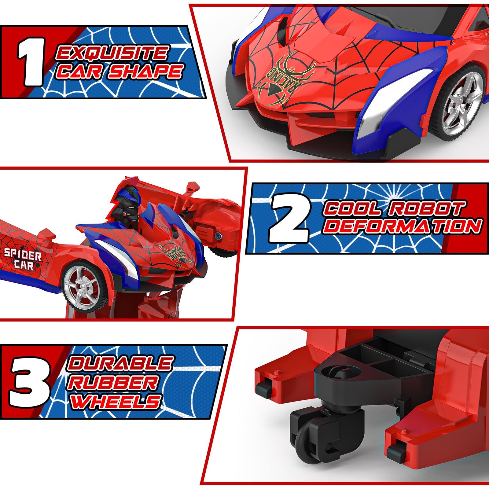BLUEJAY Transform RC Cars for Boys 3-12, 2.4Ghz Remote Control Car
