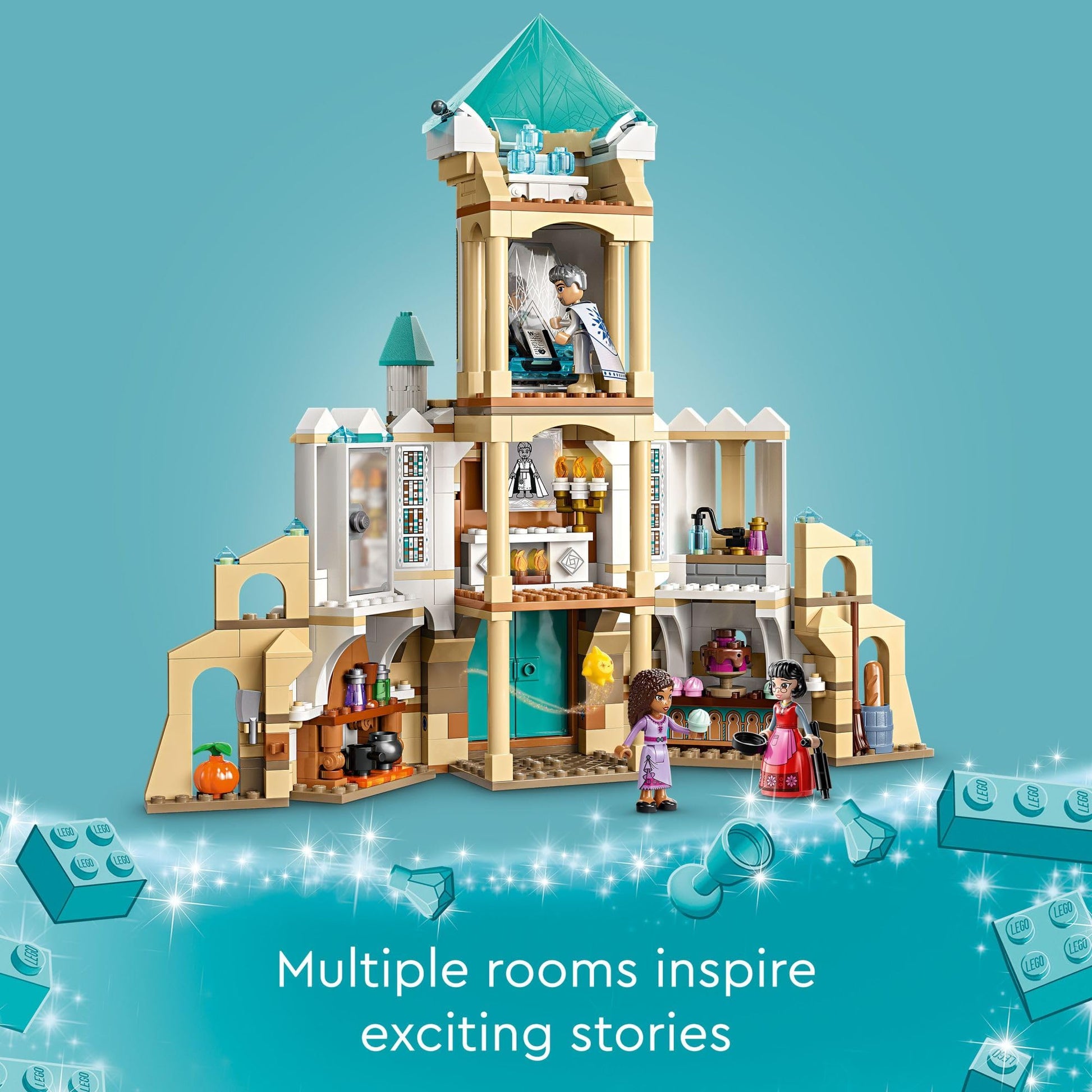 LEGO Disney Wish: King Magnifico’s Castle 43224 Building Toy Set, A Collectible Set for Kids Ages 7 and up to Play Out Favorite Scenes from The Disney