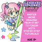 Faber-Castell Anime Drawing Kit: Chibi Edition | Step-by-Step Instruction Book with 20 Practice Pages, Color Pencil Set & Drawing Supplies for Kids