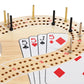 WE Games Classic 29 Cribbage Set - Solid Wood 3 Track Board with Metal Pegs, Unique Design and Cribbage Board Game Set for Adults, 9 Metal Cribbage